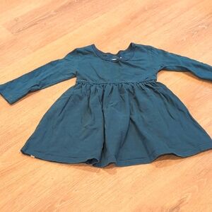 Mioche Teal Twirl Long Sleeve Mini Kids Dress